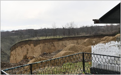  Obilazak  klizišta u Velikoj Vrbici, opština Kladovo 