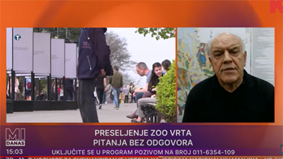  проф. др Драгоман Рабреновић, директор Геолошког завода Србије: Премештање ЗОО врта на Аду Сафари